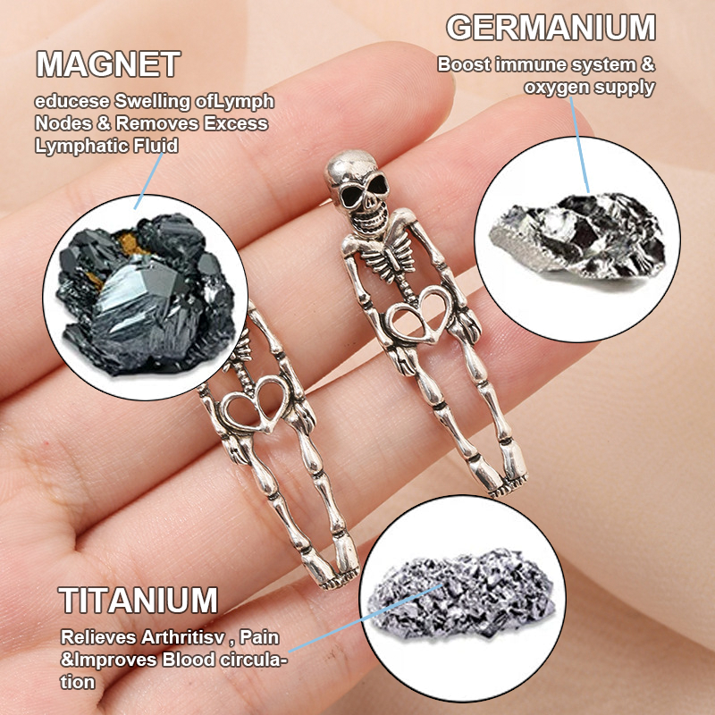 CZTICLE™ Magnetic Therapy Skull Earrings💖Limited Time Discount🔥🔥