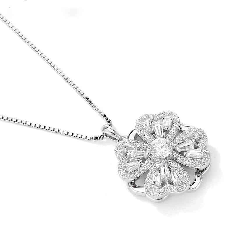 CZTICLE™Rotating four-leaf clover magnetic therapy necklace🍀（Limited Time Discount 🔥 Last Day）