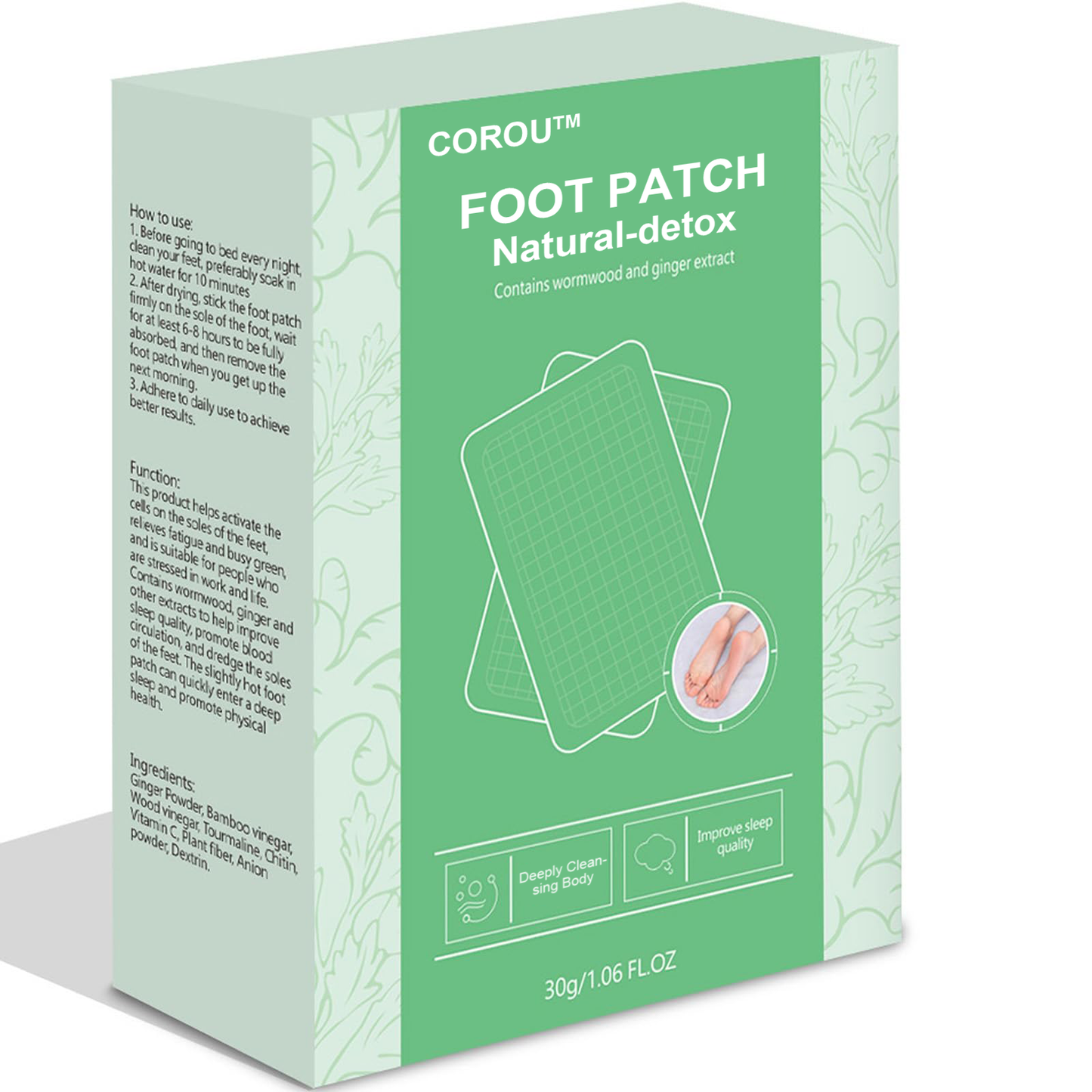 COROU™ Natural Far Infrared Magnetic Therapy Foot Patches