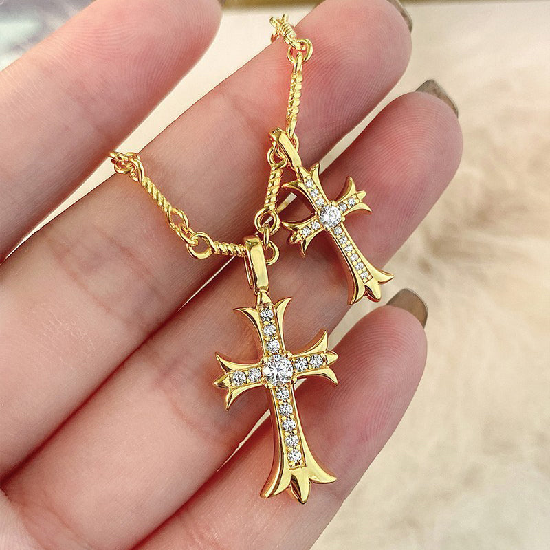 CZTICLE™ Lymphatic Magnetic Therapy Cross Design Diamond Necklace 👑👑