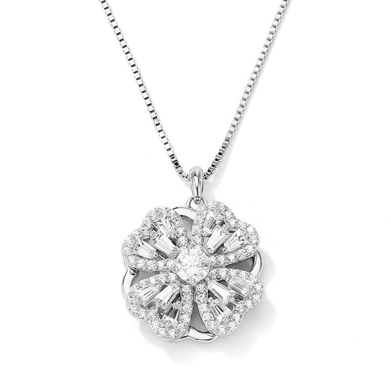 CZTICLE™Rotating four-leaf clover magnetic therapy necklace🍀（Limited Time Discount 🔥 Last Day）