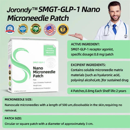 See results in 7 days🌲Jorondy™ SMGT-GLP-1 Nano Microneedle Patch（Painless, long-lasting, addressing diabetes, obesity, and cardiovascular diseases）