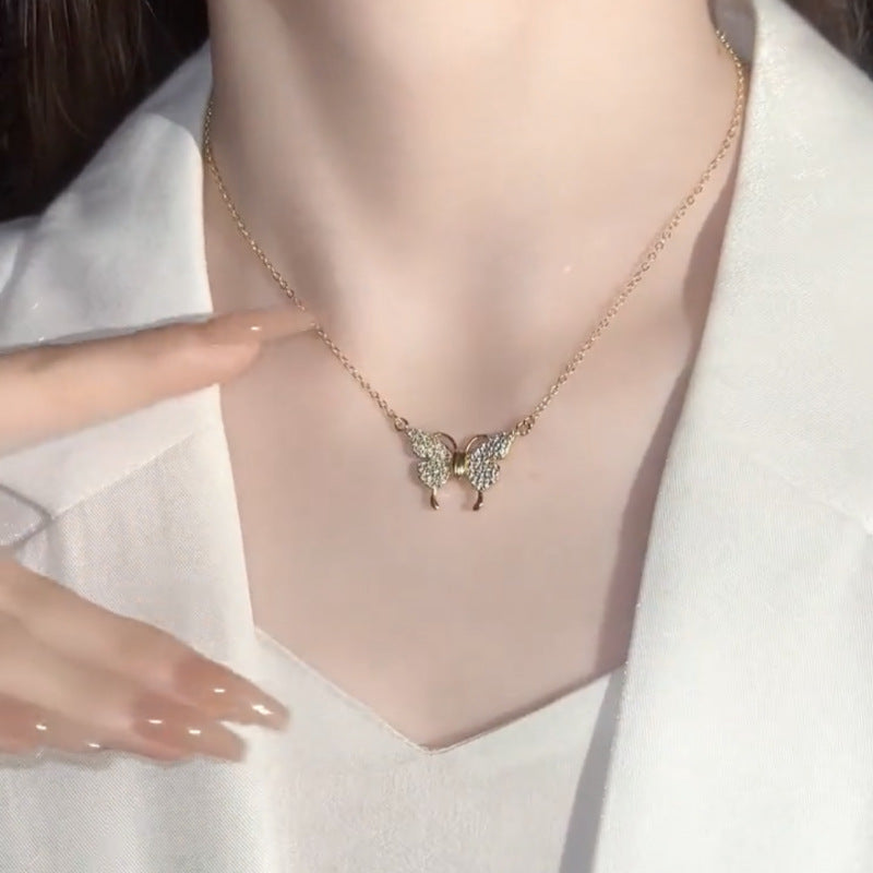🔥LAST DAY SALE - 80% OFF🔥Lymphatic Magnetic Therapy Hematite Butterfly Necklace