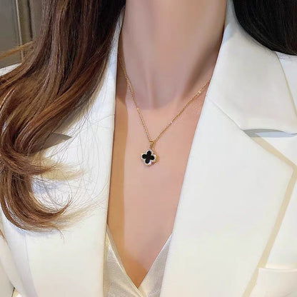 LAST DAY SALE - 80% OFF🔥Lymphatic Magnetic Therapy Hematite Four-leaf Clover Necklace🍀