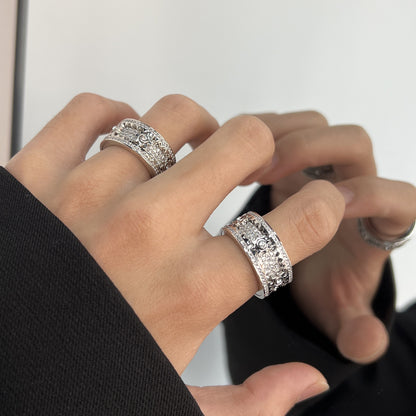 Lymphatic magnetic therapy starry sky rotating gear ring💖Limited Time Discount